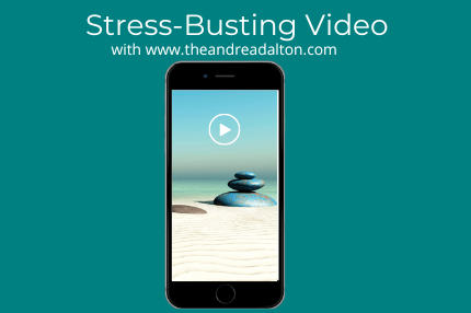Stress busting video download on mobile phone with play button